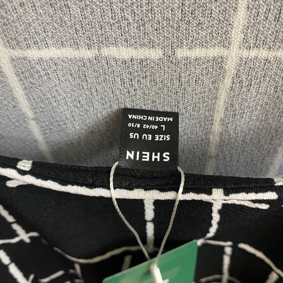 Shein 3-Piece Black & White Checkered Pantsuit – Women’s Modern Power Look - Picture 5 of 13